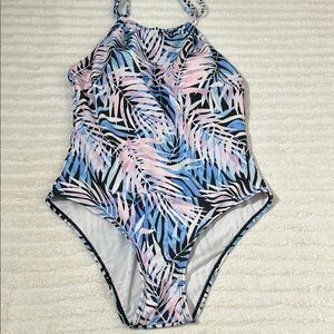 DIORLV Pink and Blue One Piece Swimming  Suit S